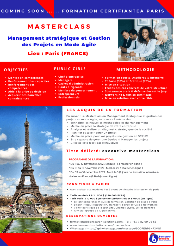 Management Stratégique et Gestion des Projets en Mode Agile
