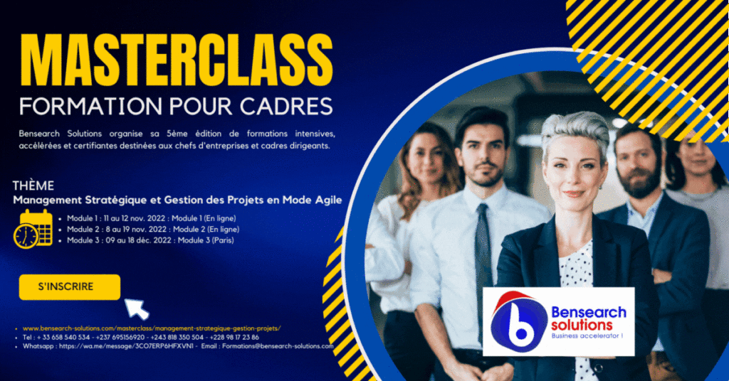 Masterclass - Management stratégique et Gestion des projets en mode Agile - BENSEARCH SOLUTIONS - www.bensearch-solutions.com